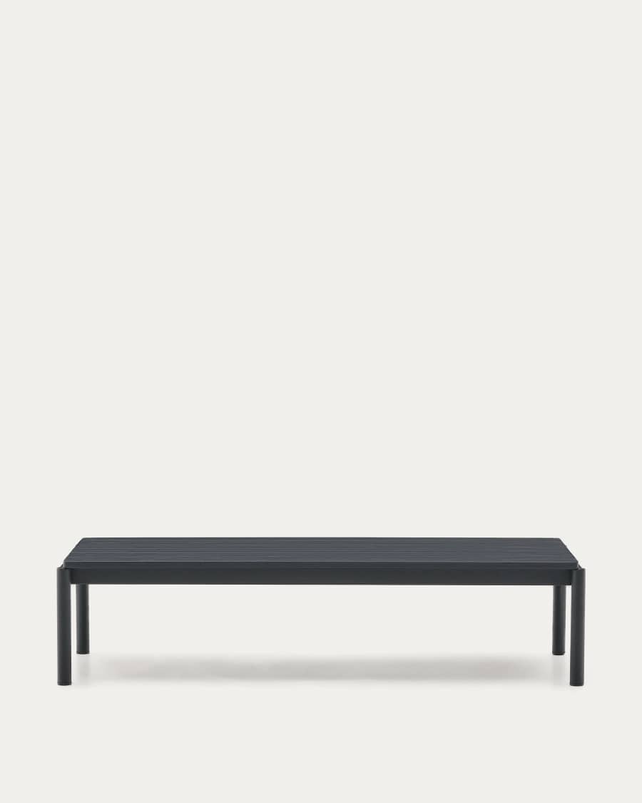 Sorells coffee table in grey aluminum 63 x 144,6 cm