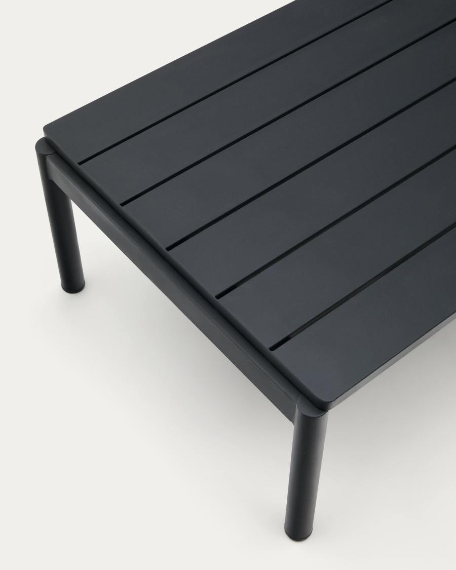 Sorells coffee table in grey aluminum 63 x 144,6 cm