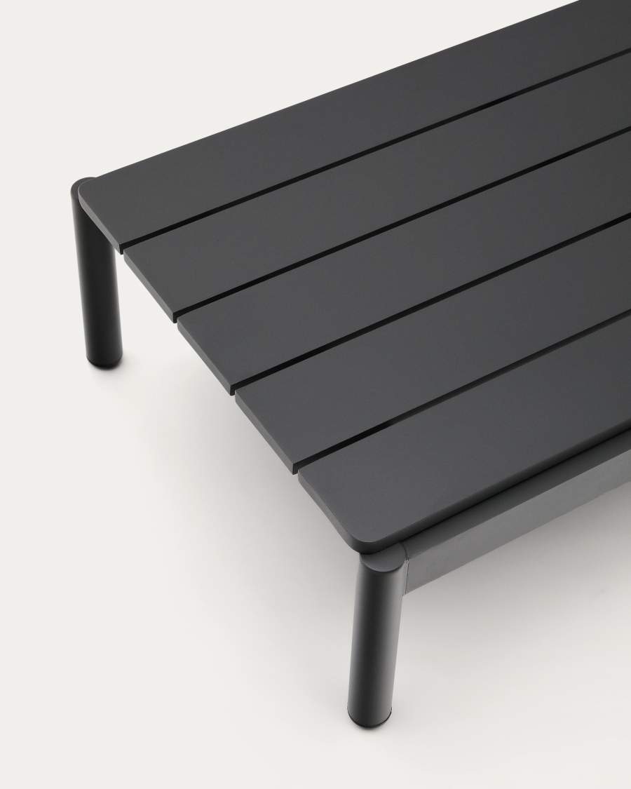 Sorells coffee table in grey aluminum 52,4 x 91 cm
