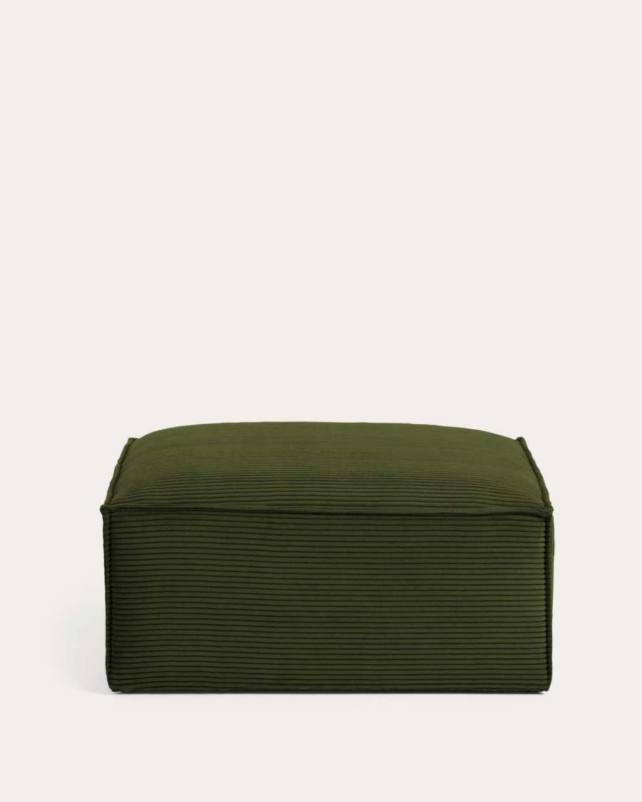 Blok footrest thick in green corduroy 90 x 70 cm