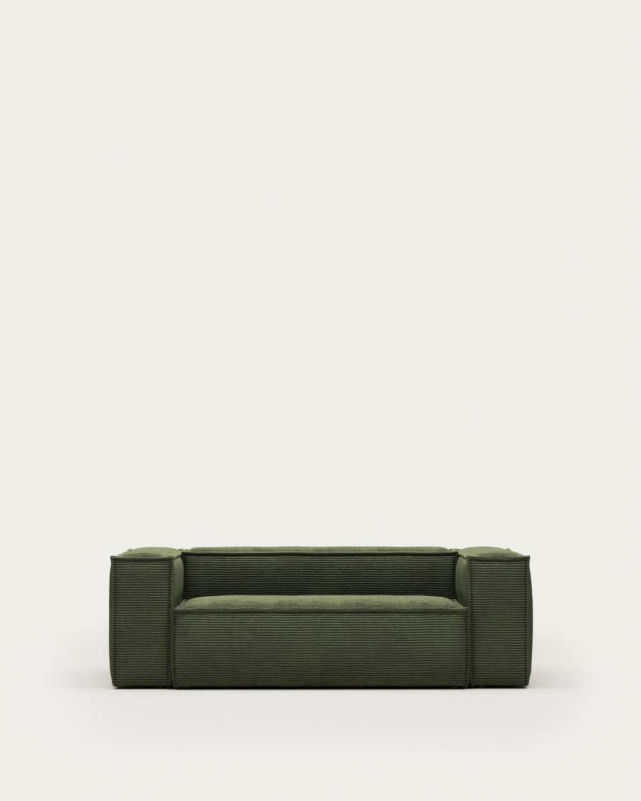 Blok 2-seater sofa thick green corduroy 210 cm