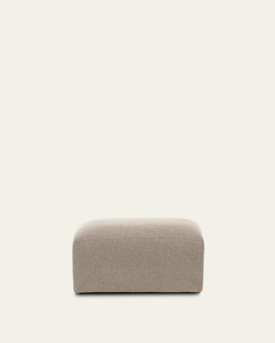 Blok footrest beige chenille 90 x 70 cm