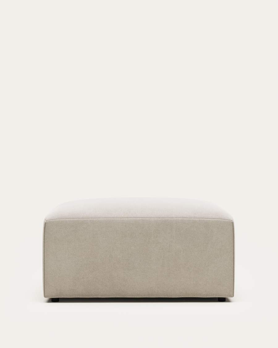 Blok footrest beige chenille 90 x 70 cm