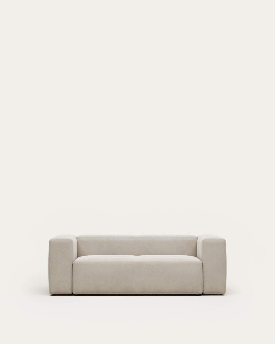 Blok 2-seater sofa beige chenille 210 cm