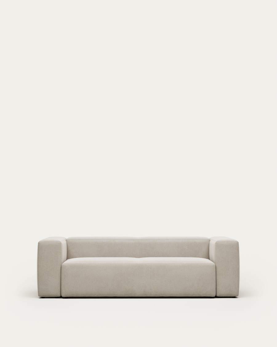 Blok 3-seater sofa beige chenille 240 cm
