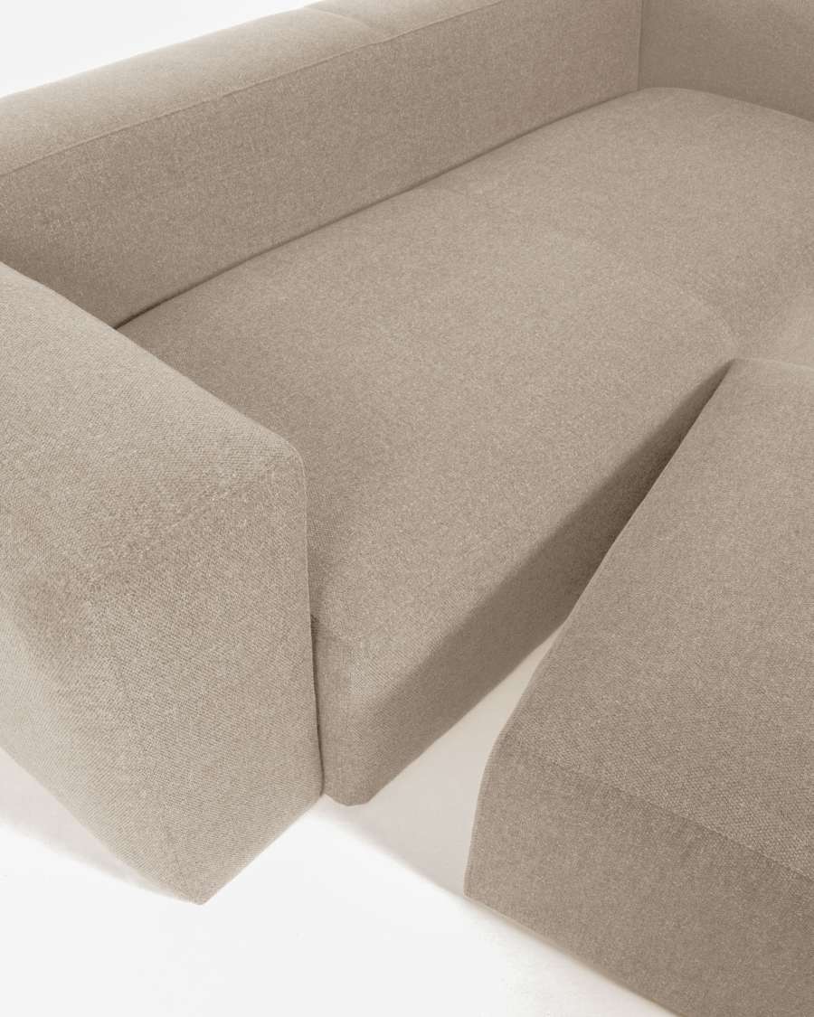 Blok footrest beige chenille 90 x 70 cm