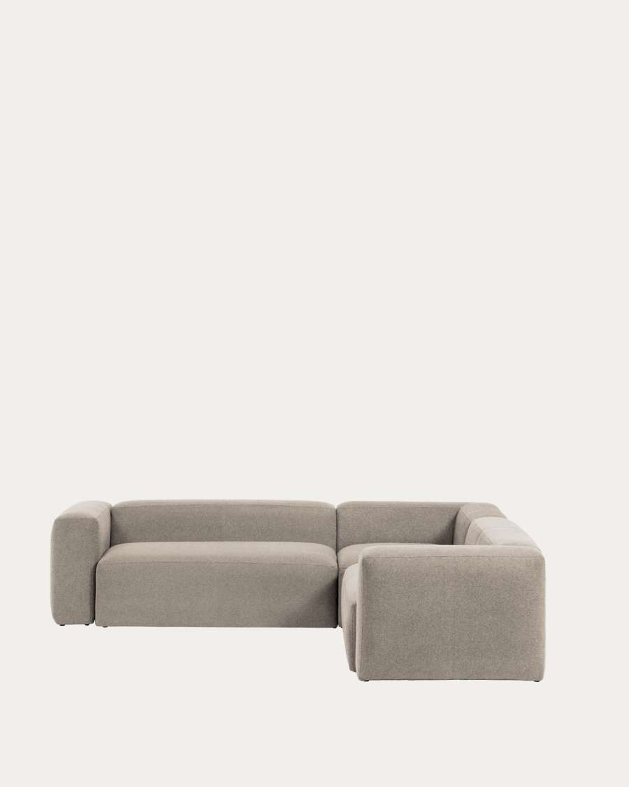Blok 4-seater corner sofa beige chenille 290 x 290 cm
