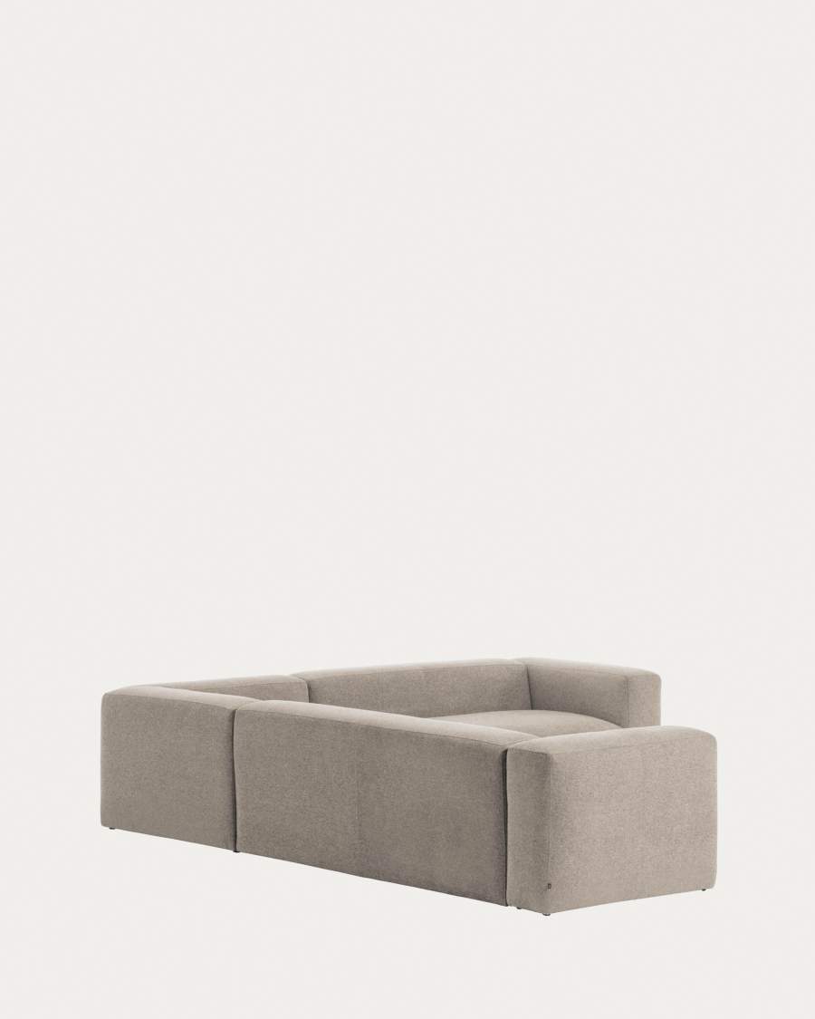 Blok 5-seater corner sofa beige chenille 320 x 290 cm / 290 x 320 cm