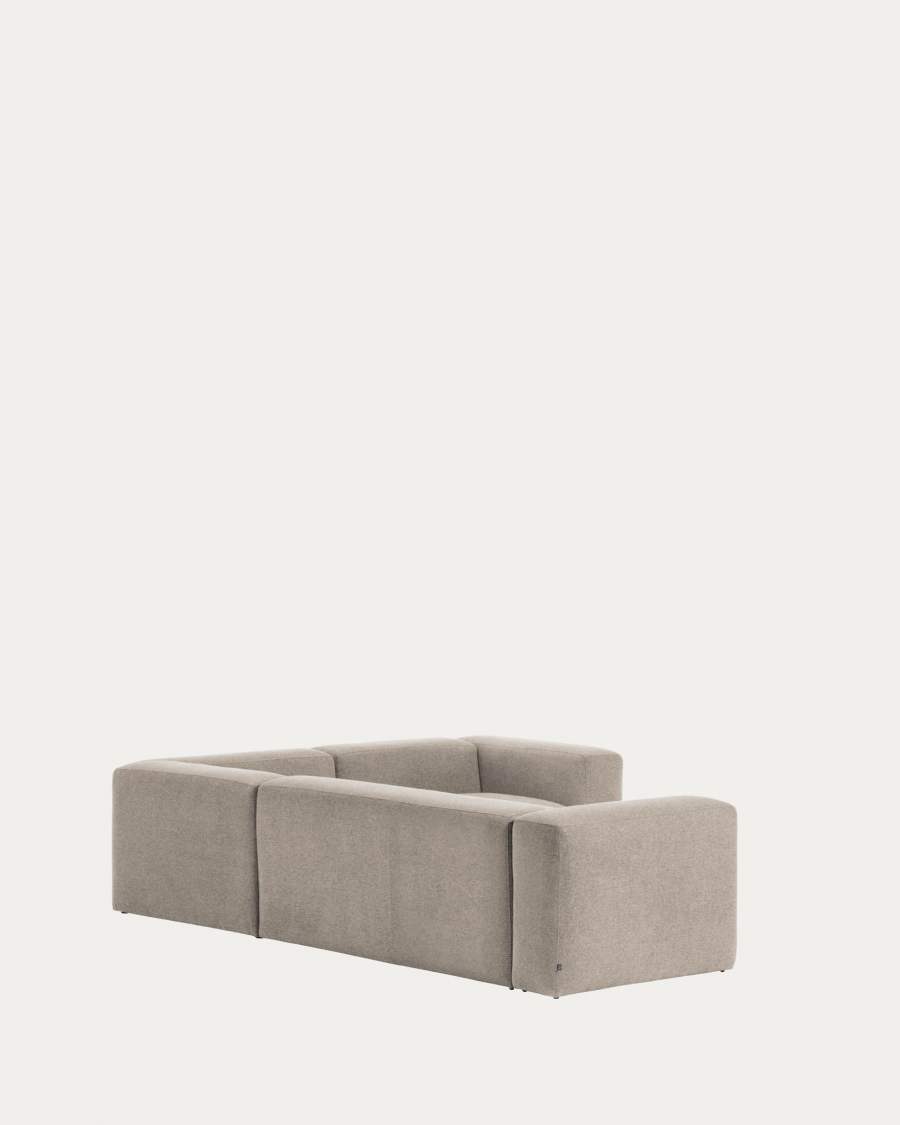 Blok 3-seater corner sofa beige chenille 290 x 230 cm / 230 x 290 cm