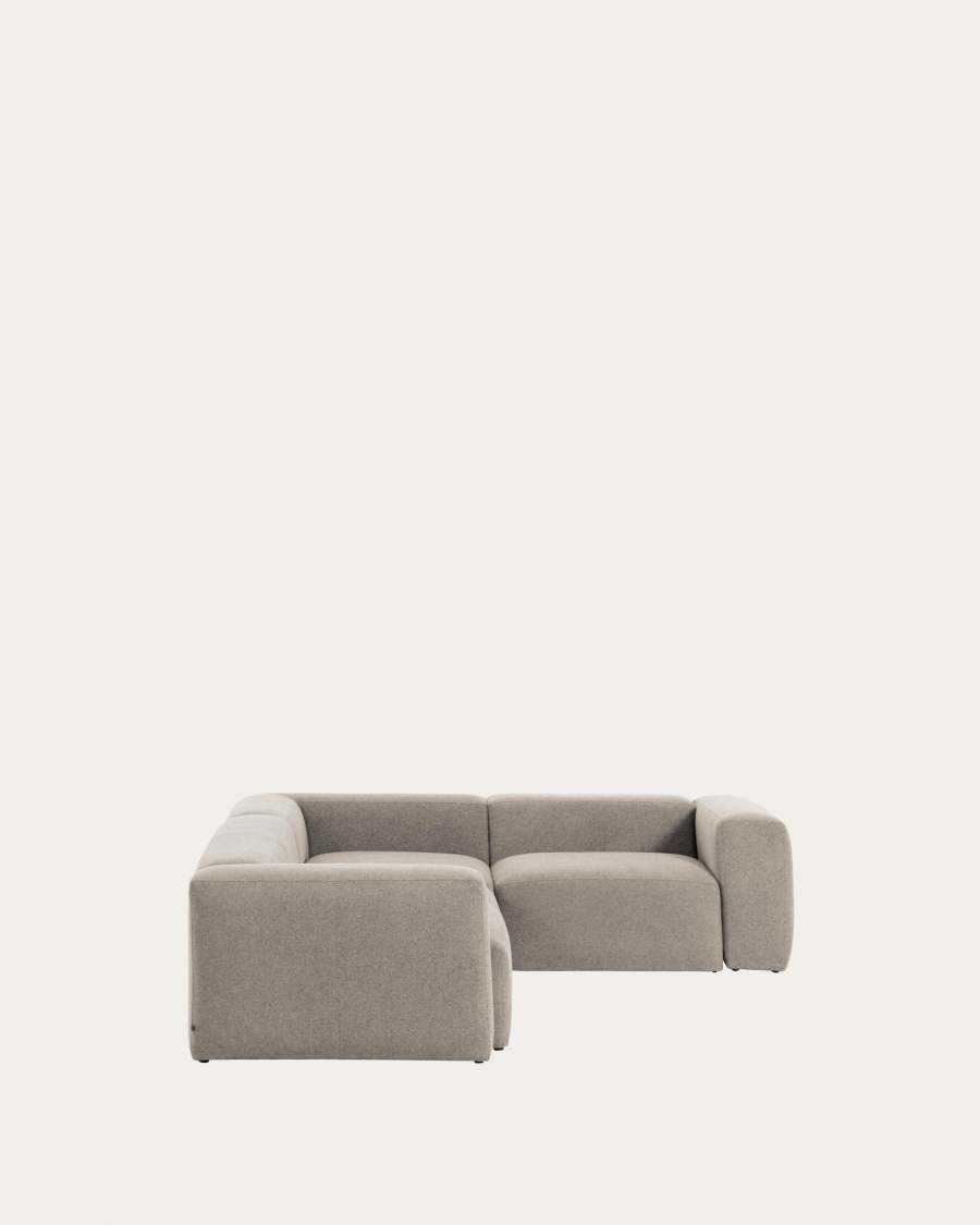 Blok 3-seater corner sofa beige chenille 290 x 230 cm / 230 x 290 cm