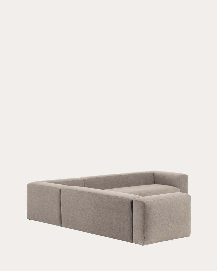 Blok 6-seater corner sofa beige chenille 320 x 320 cm