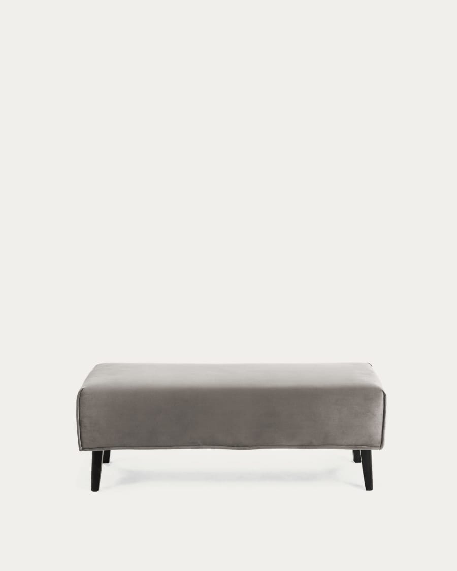 Grey velvet bench cover Dyla