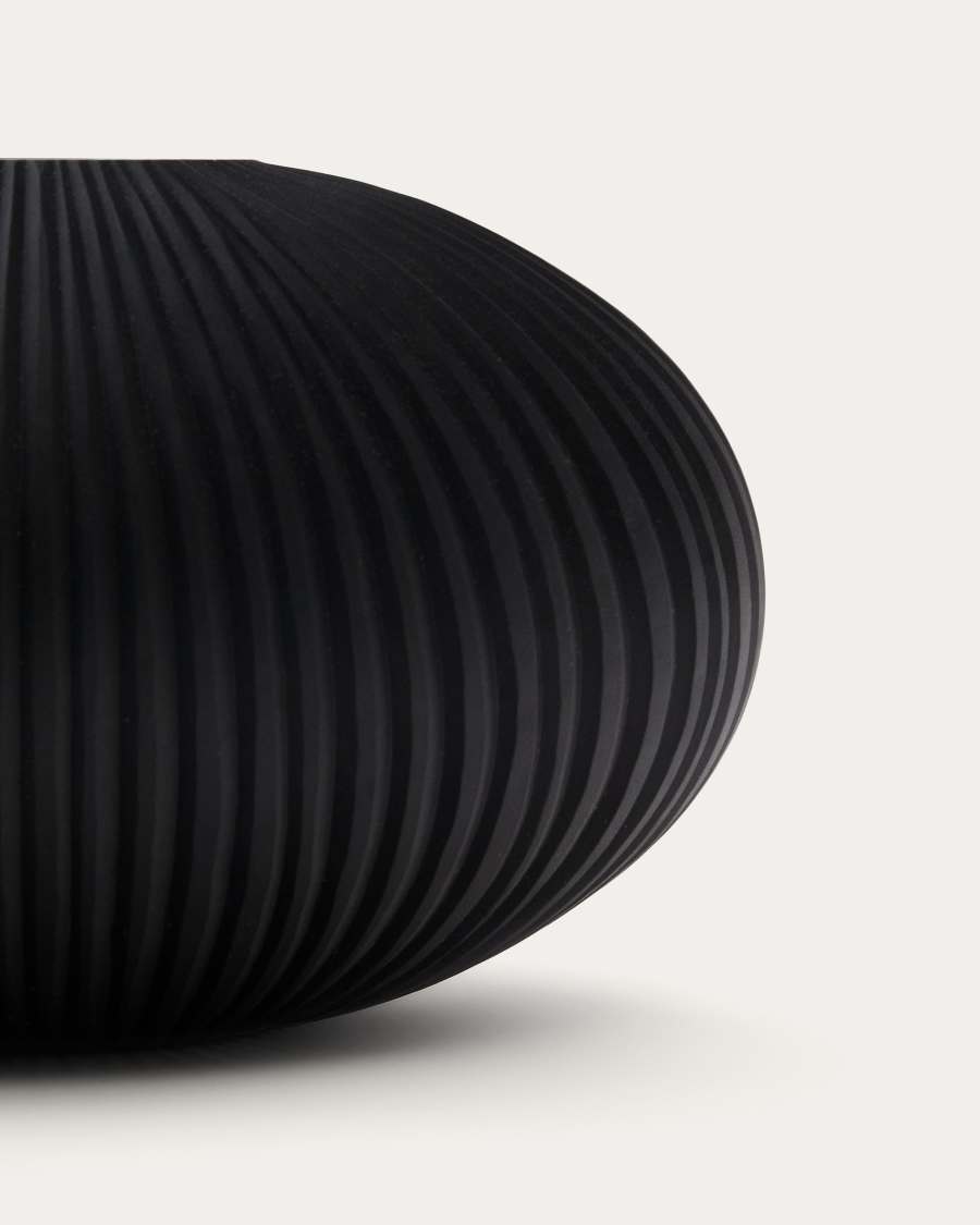 Nivra dark grey glass vase 19cm