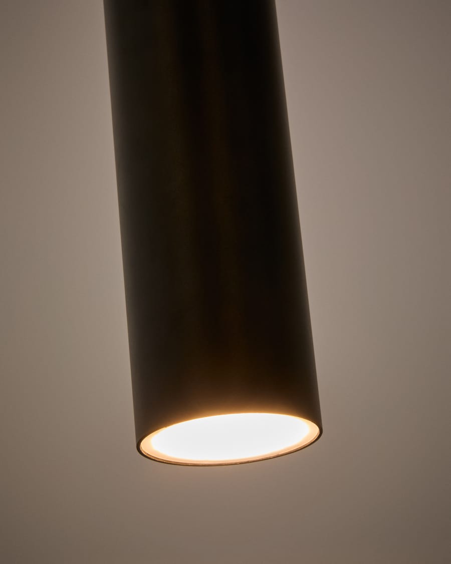 Andia aluminium ceiling lamp with black painted finish