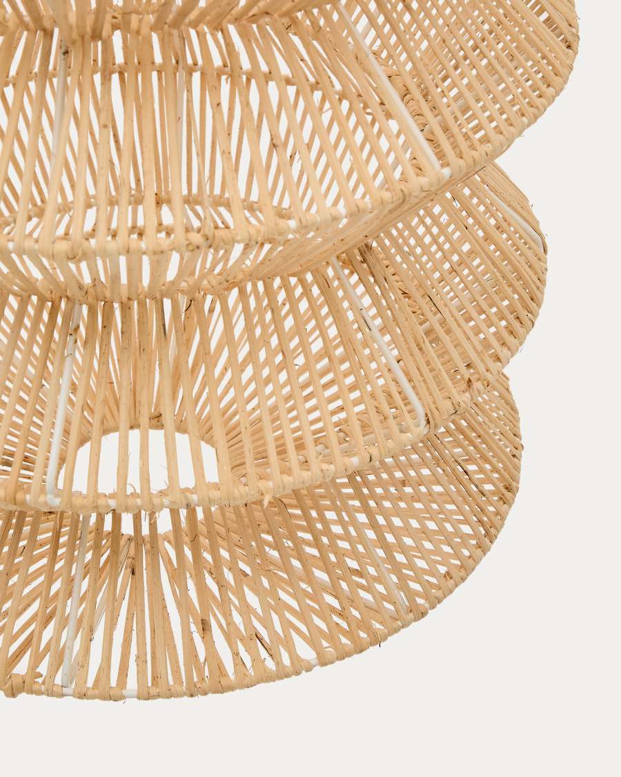 Dakit ceiling lamp shade in rattan with light finish 40 x 55cm