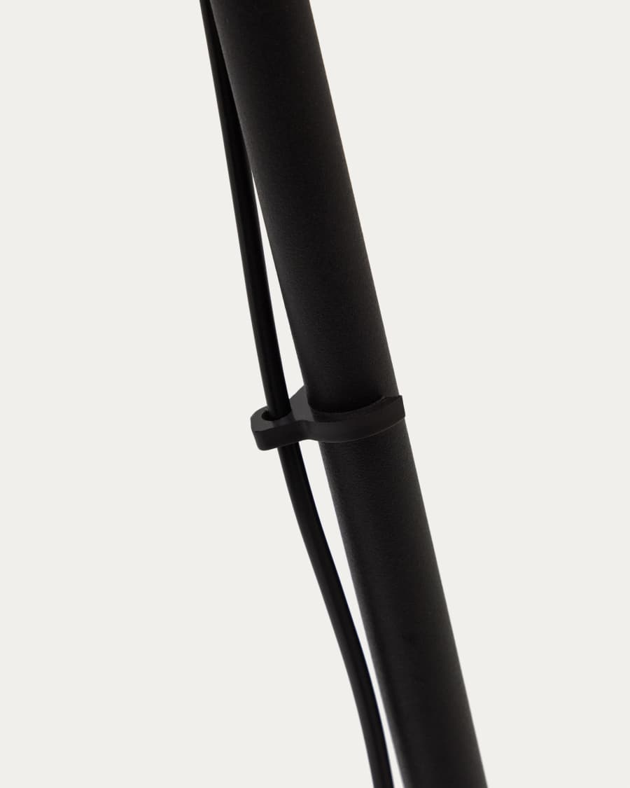 Orey black metal floor lamp with multi-position spotlight UK