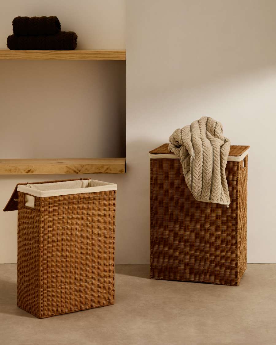 Indali set of 2 rattan baskets, 44 x 27 cm / 37 x 23 cm