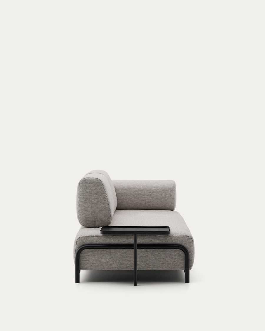 Compo 3 seater sofa with large tray in Beige-Grey, 252 cm