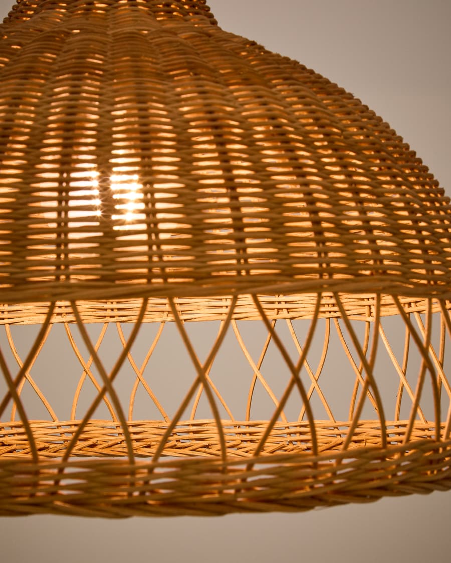 Loura rattan ceiling lamp shade with natural finish Ø40cm