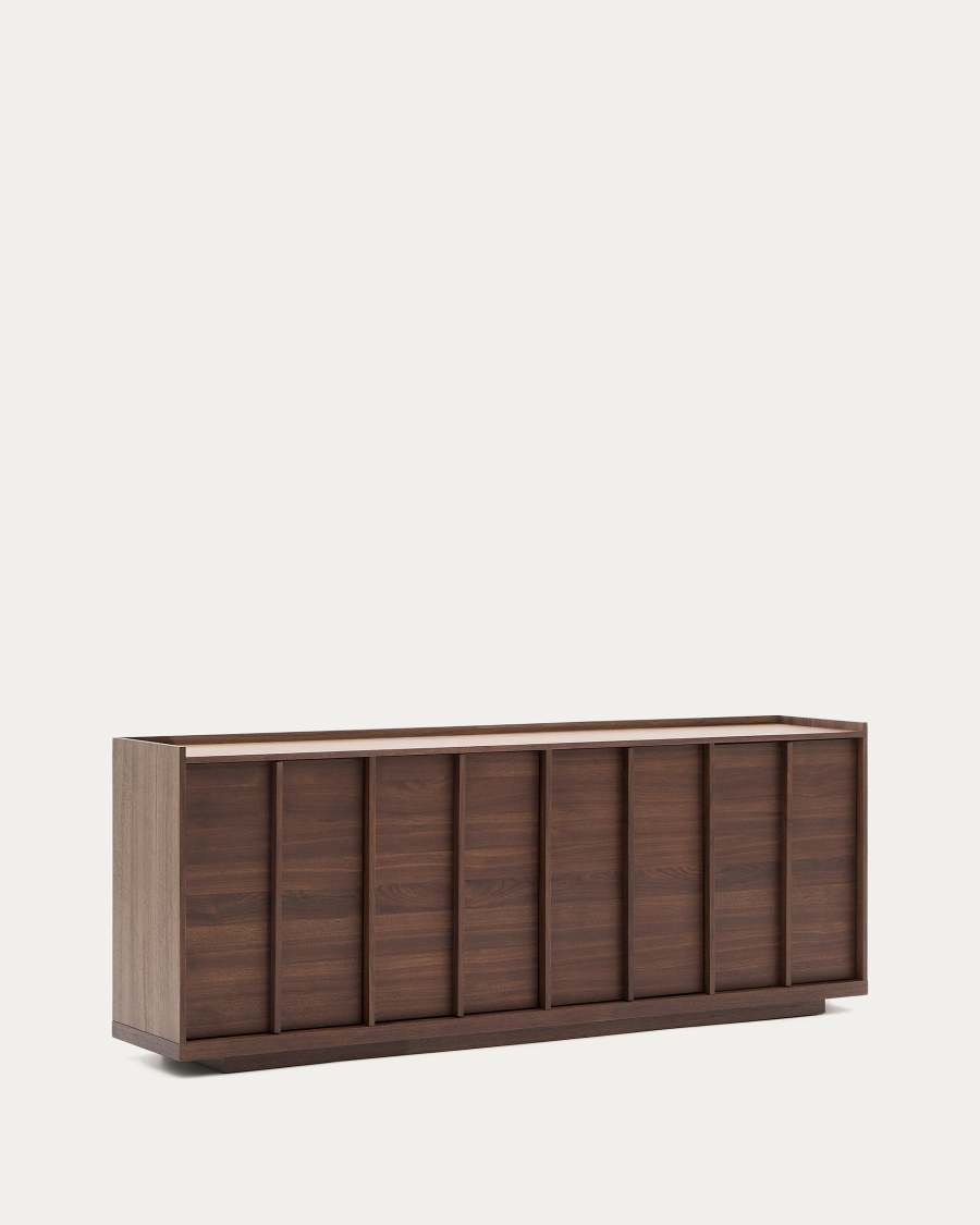 Onix sideboard with a walnut veneer in a dark finish, 200 x 80 cm FSC Mix Credit Assembled