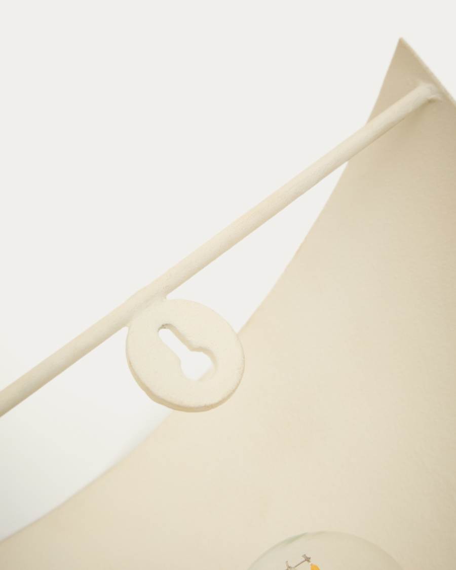 Nibla wall-mounted light fixture in white clay-effect metal