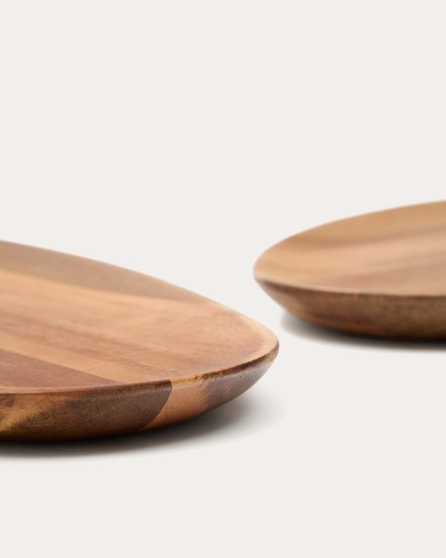 Set Nukha di 2 taglieri da portata in legno di acacia FSC 100%