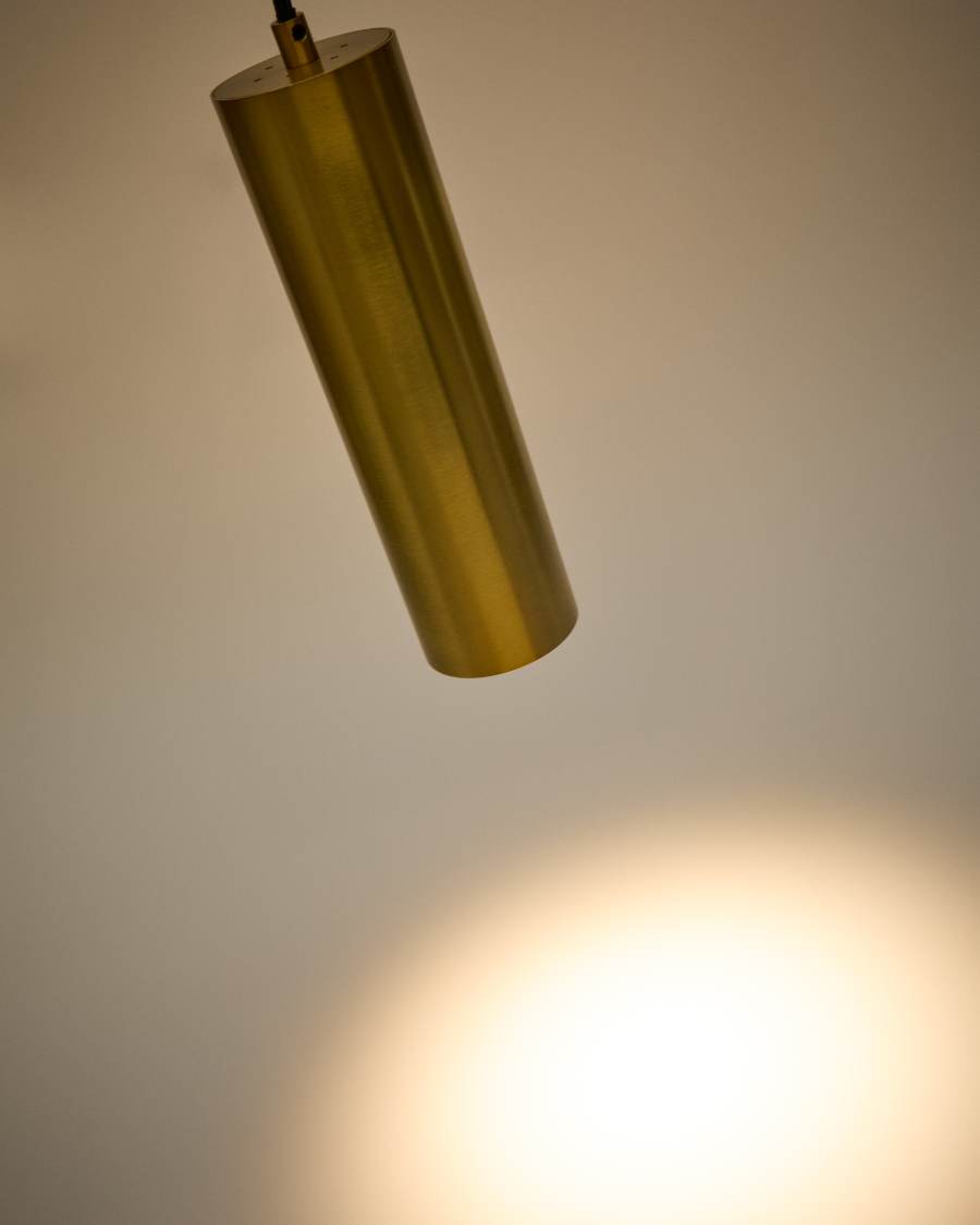 Andia aluminium ceiling lamp with gold painted finish