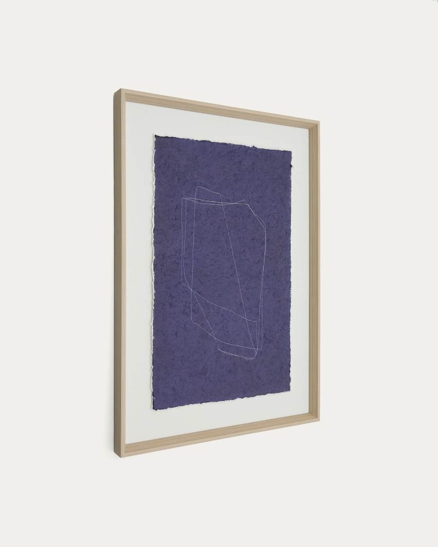 Quadro Durkan in carta riciclata blu 50 x 70 cm