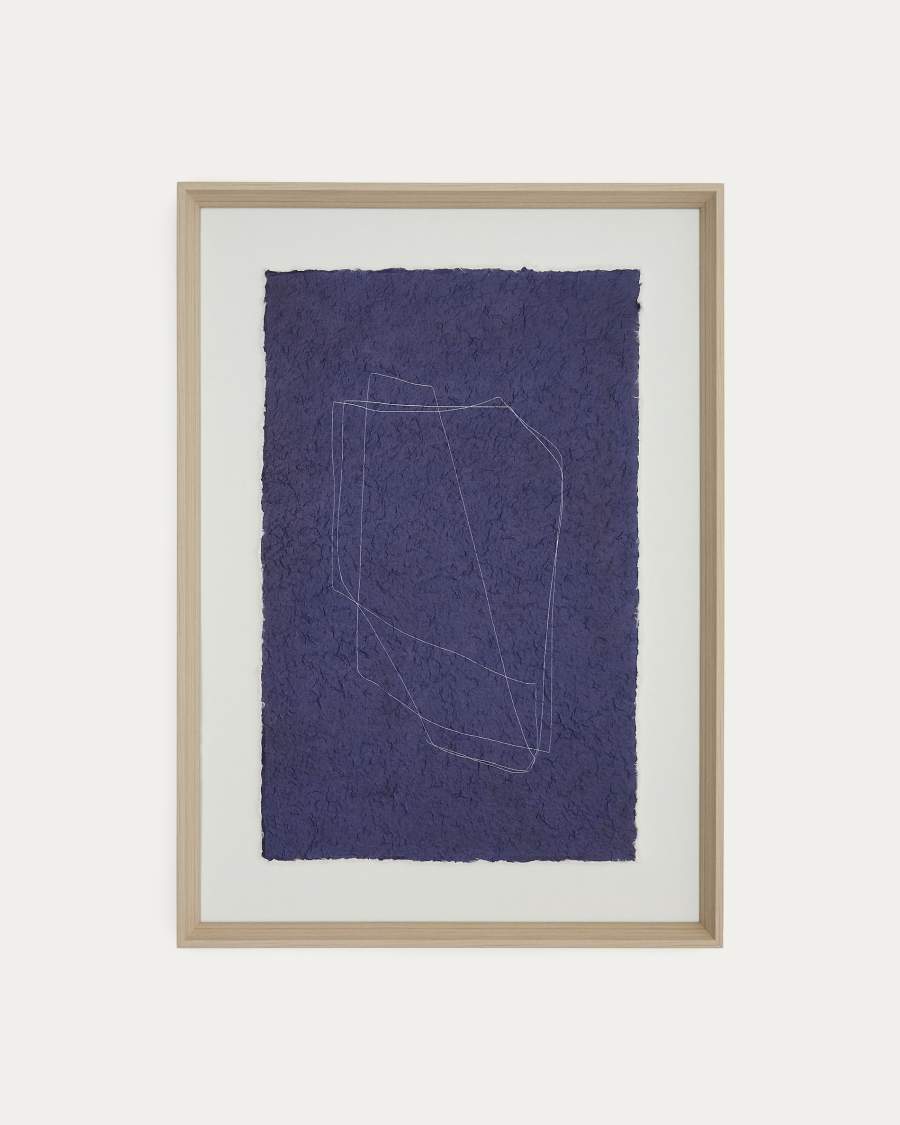 Quadro Durkan in carta riciclata blu 50 x 70 cm