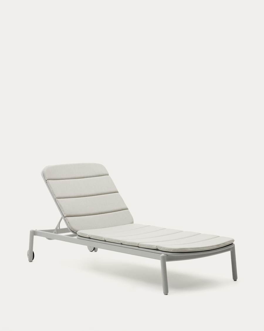 Marcona aluminium sun lounger in a white paint finish
