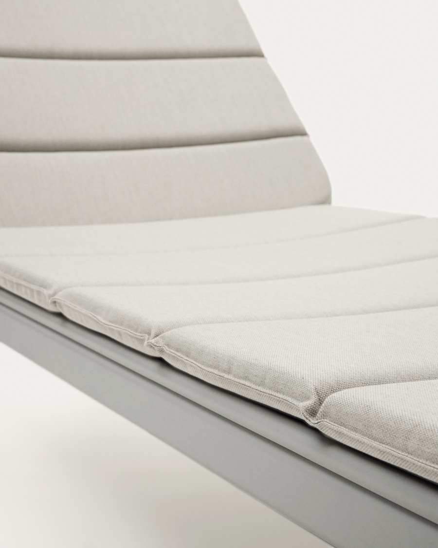 Marcona aluminium sun lounger in a white paint finish