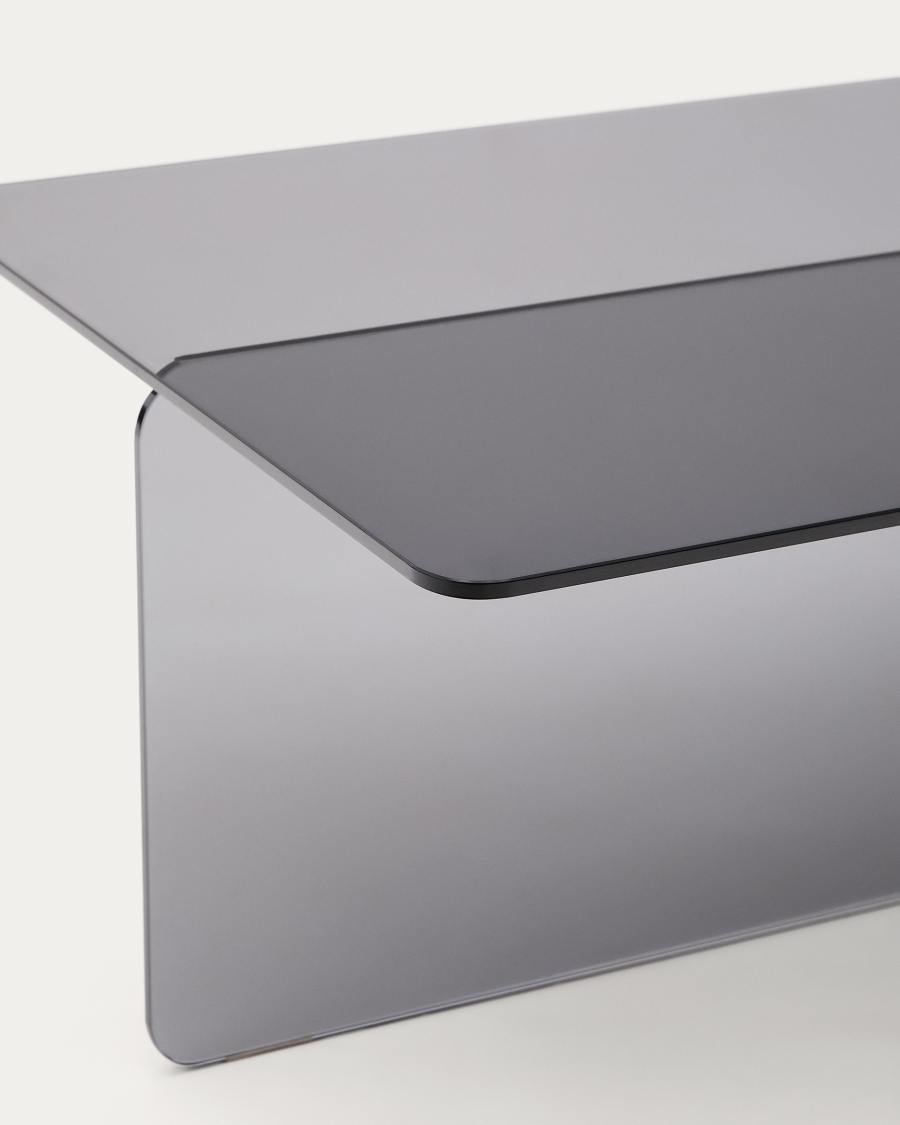 Zaren grey, tempered-glass coffee table, 120 x 60 cm