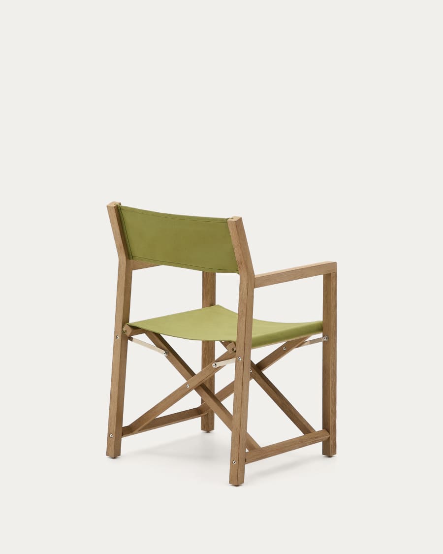 Sedia pieghevole da esterno Vilara verde in legno massiccio di acacia FSC 100%