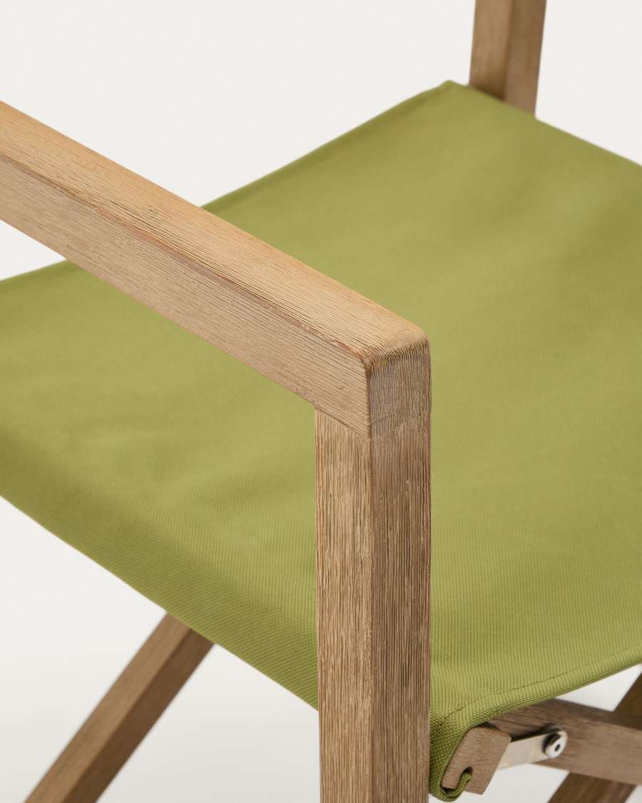 Sedia pieghevole da esterno Vilara verde in legno massiccio di acacia FSC 100%