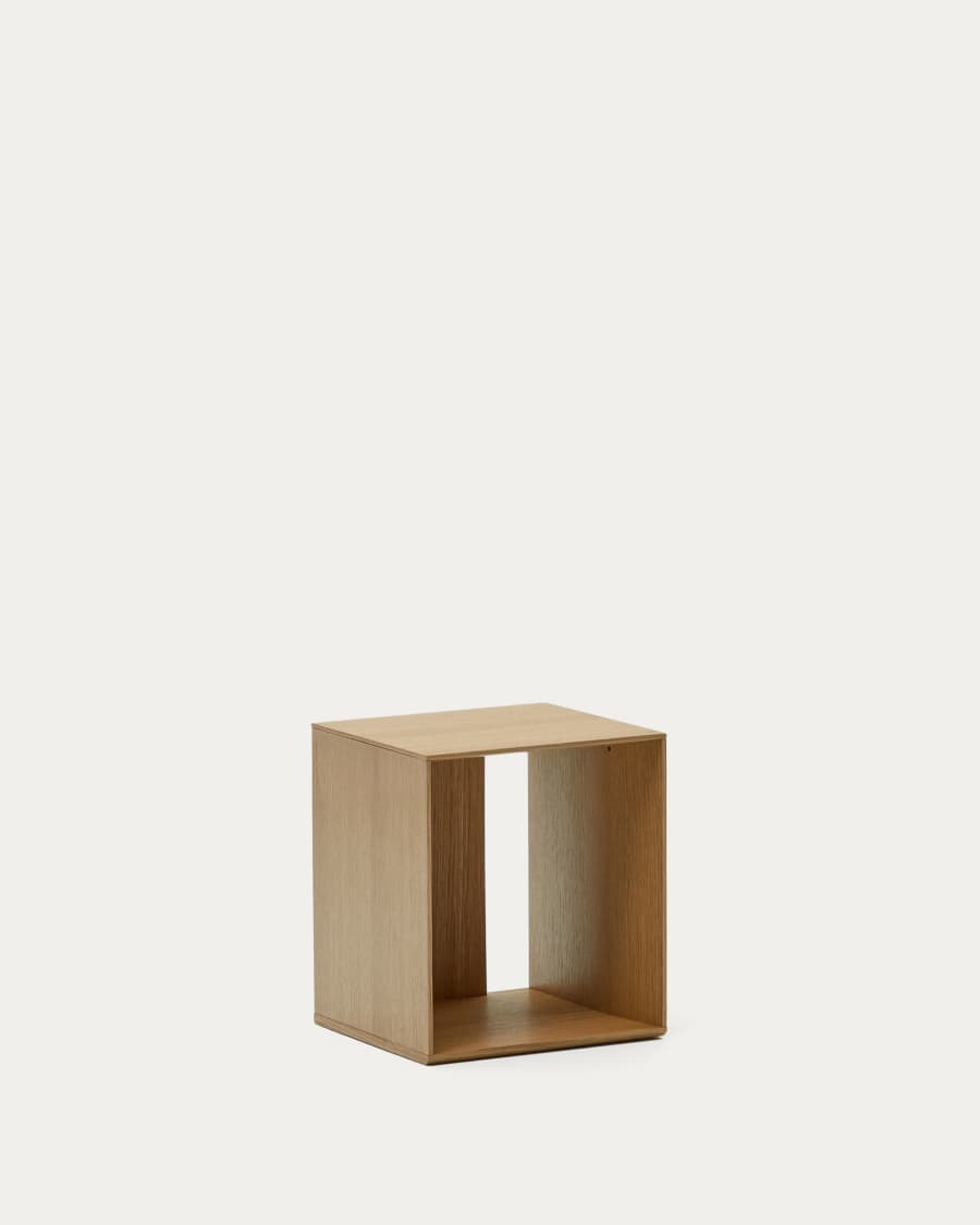 Litto small shelf module in oak veneer, 34 x 38 cm