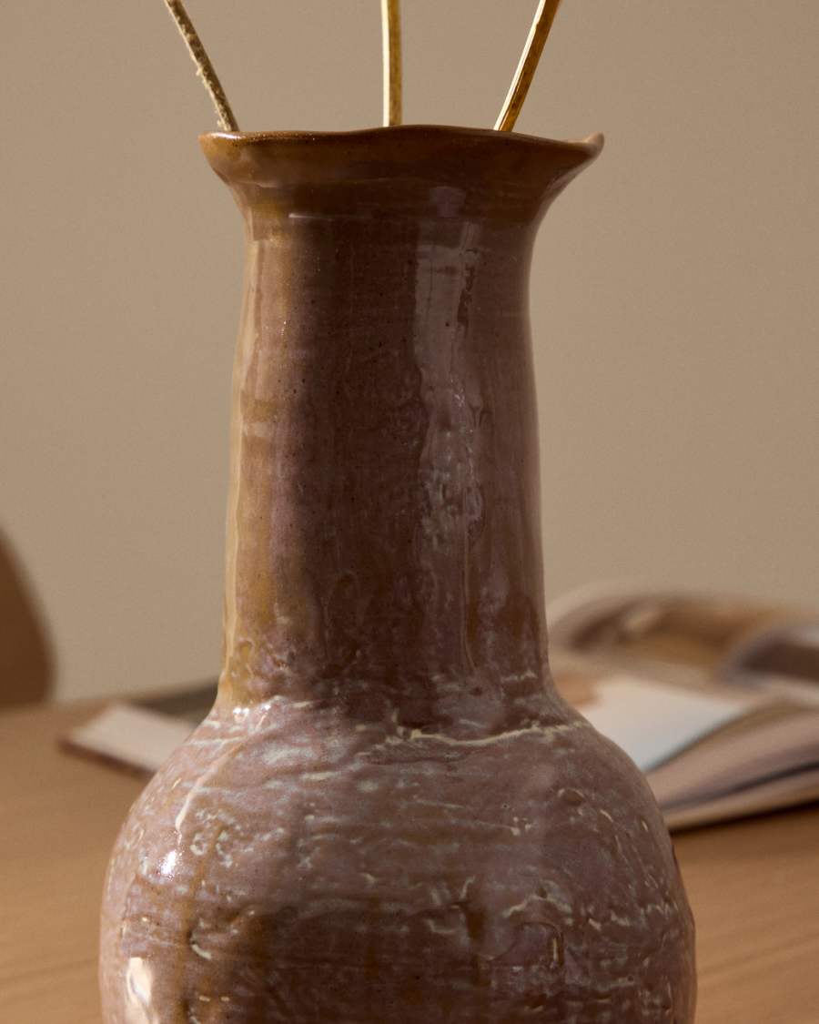 Olaris multicoloured ceramic vase 15,3 cm