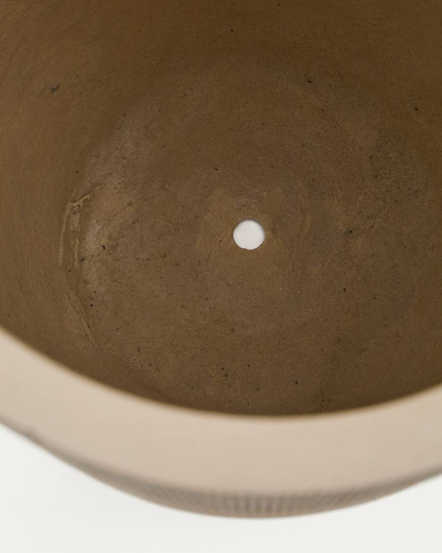 Tival beige cement-effect planter Ø 45cm