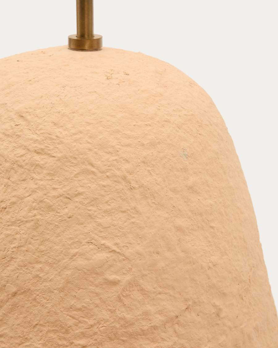 Lisora ceiling lamp in beige papier-mâché Ø25cm