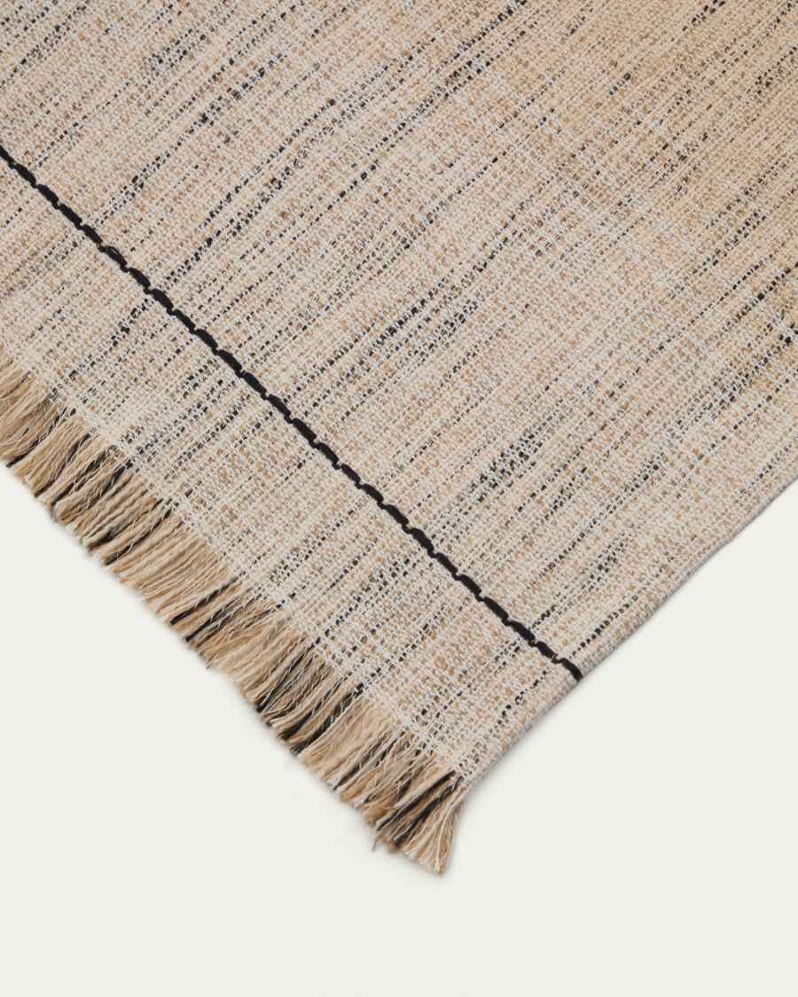 Set Lenva di 2 tovagliette in juta con frange 50 x 35 cm