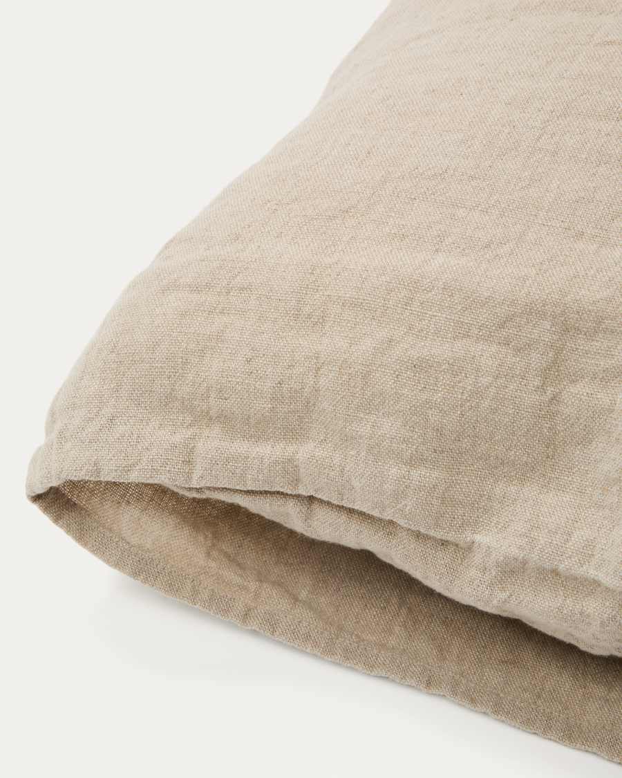 Tandi set of 2 beige 100% linen cushion covers 50 x 50cm