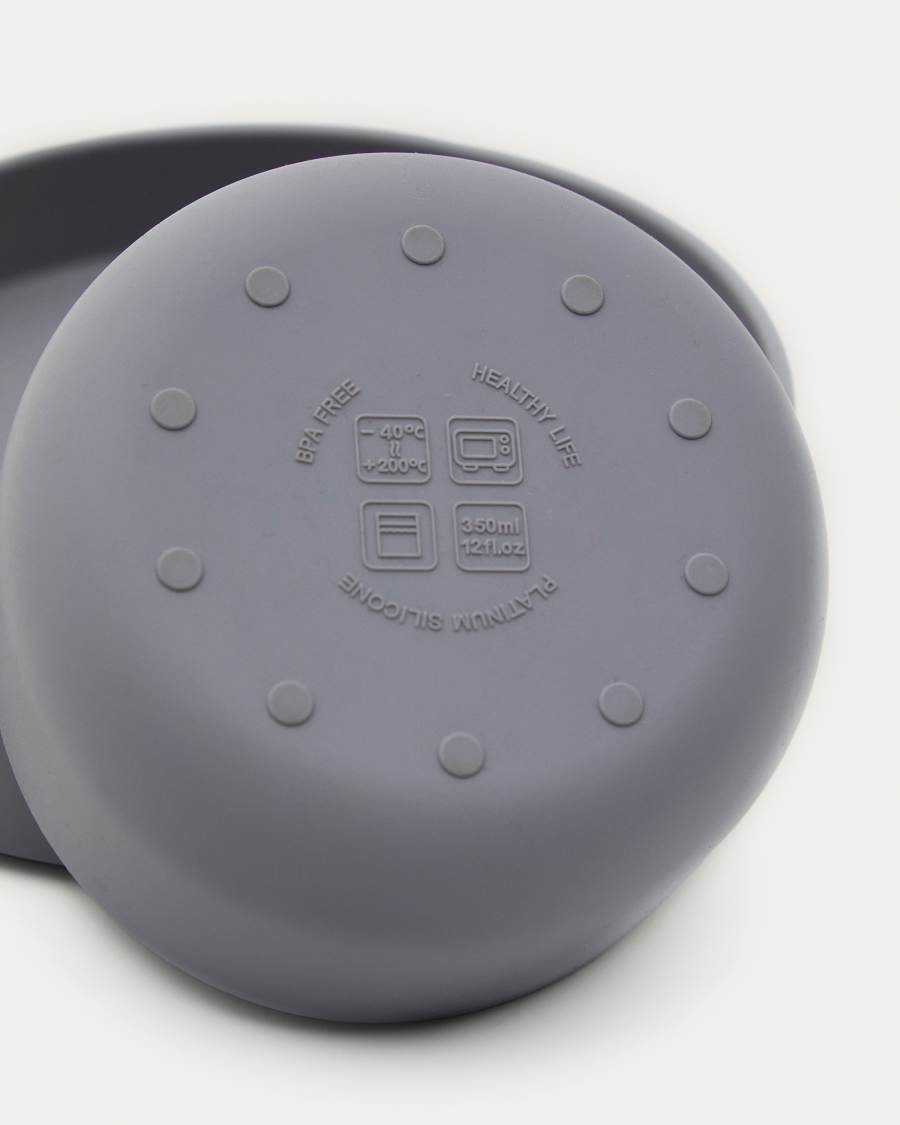 Set Lili piatto e ciotola in silicone blu