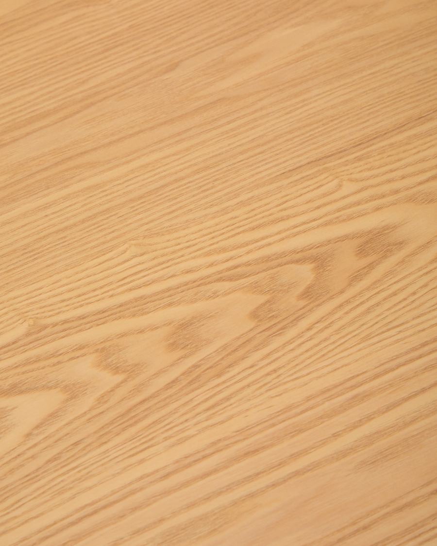 Indara table in ash veneer with natural finish 160 x 90 cm