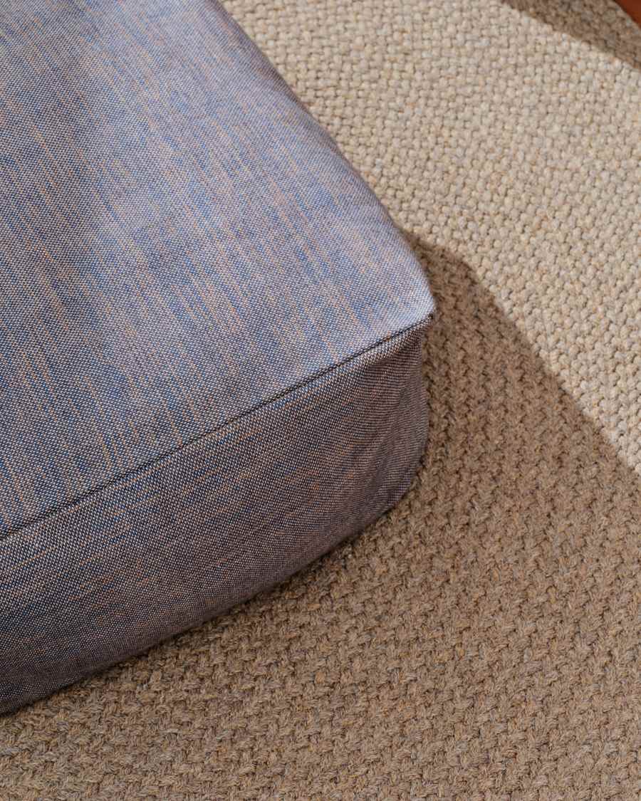 Pouf Vedell 100% PET dark blue 60 x 60 x 30 cm