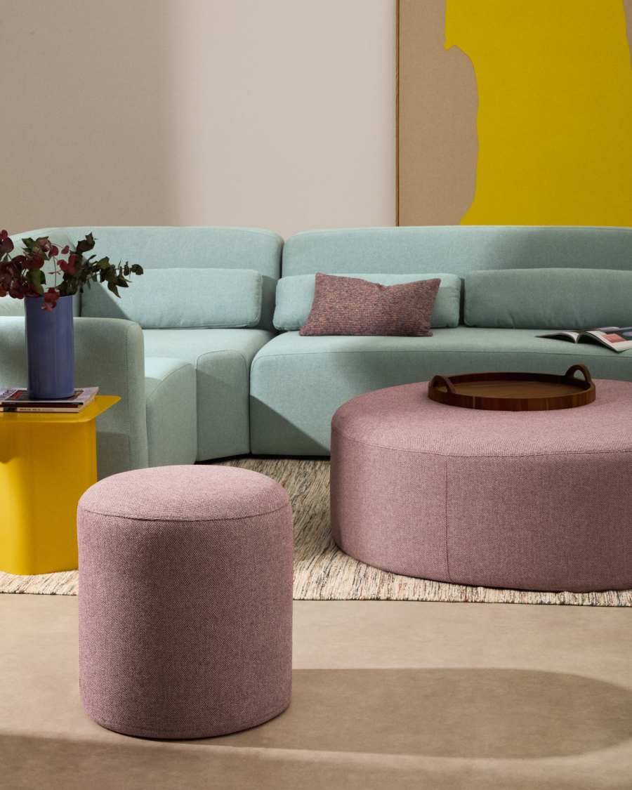 Kaeli purple footrest cover Ø43cm