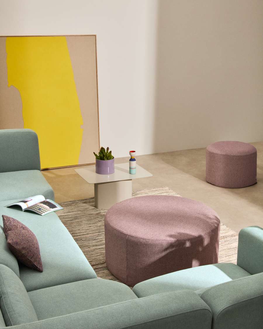 Kaeli purple footrest cover Ø90cm