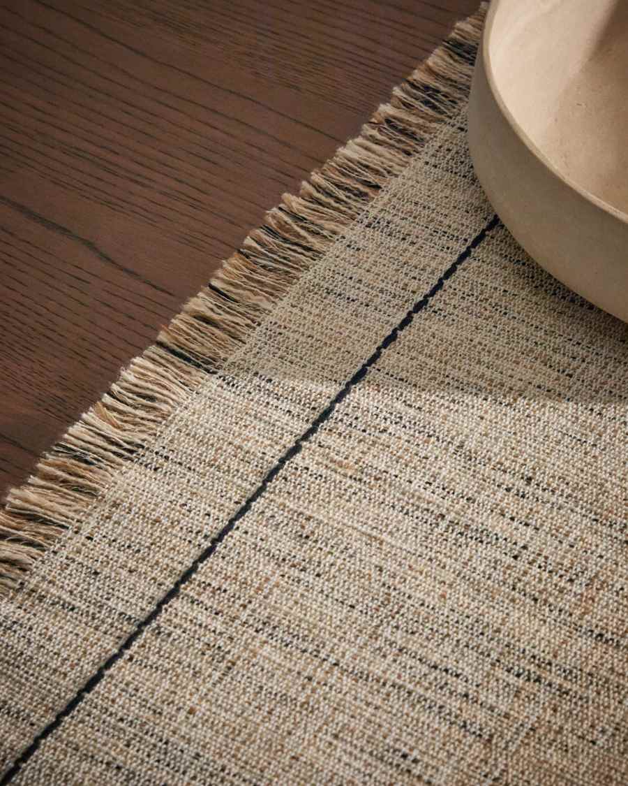 Camí de taula Lenva de jute amb serrells 150x55 cm