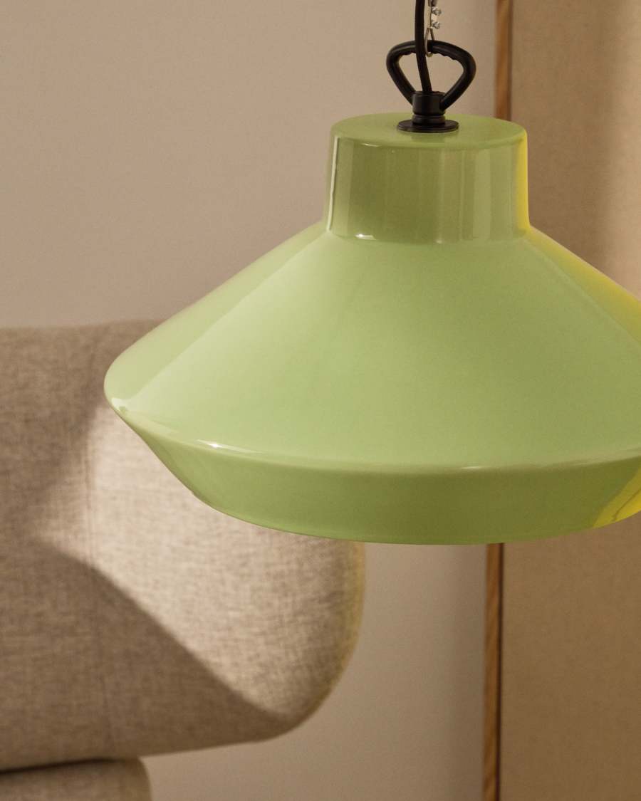Portol green ceramic ceiling lamp