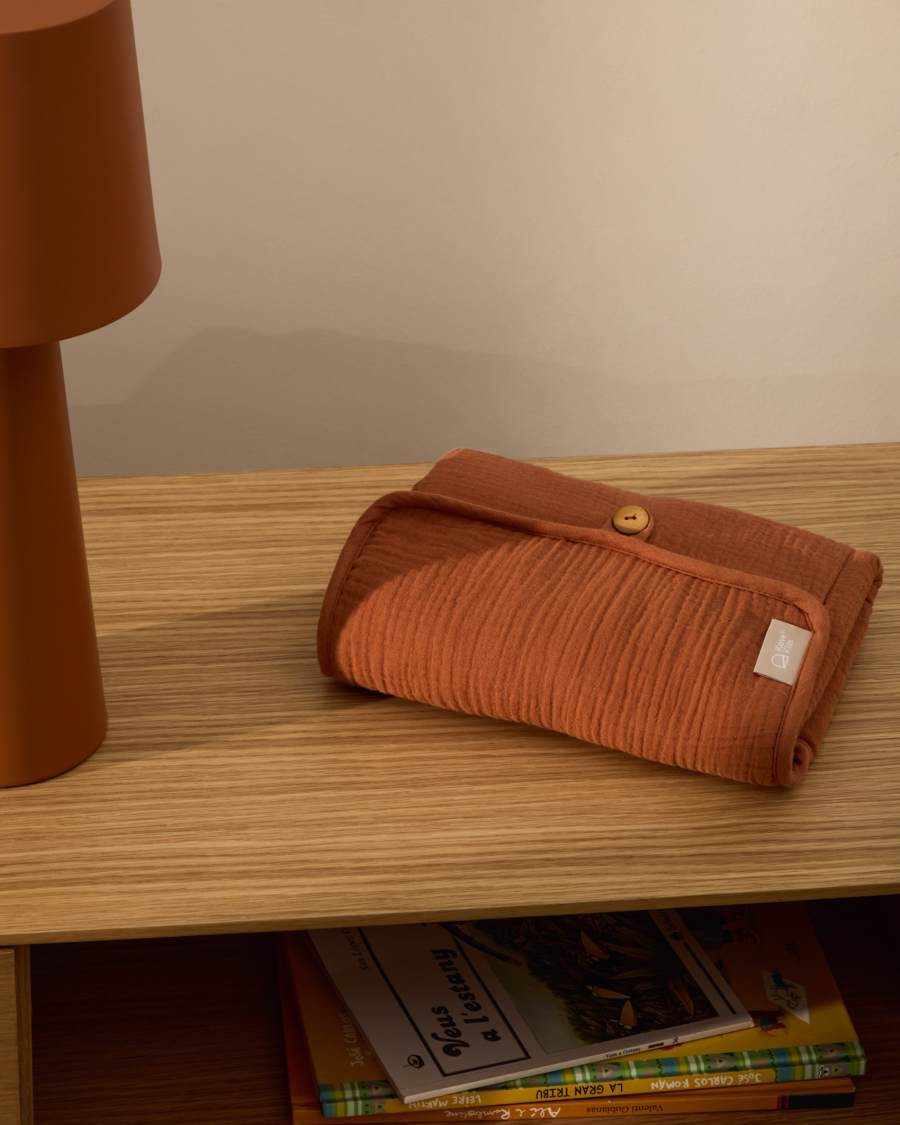 Fasciatoio portatile Olna 100% cotone terracotta