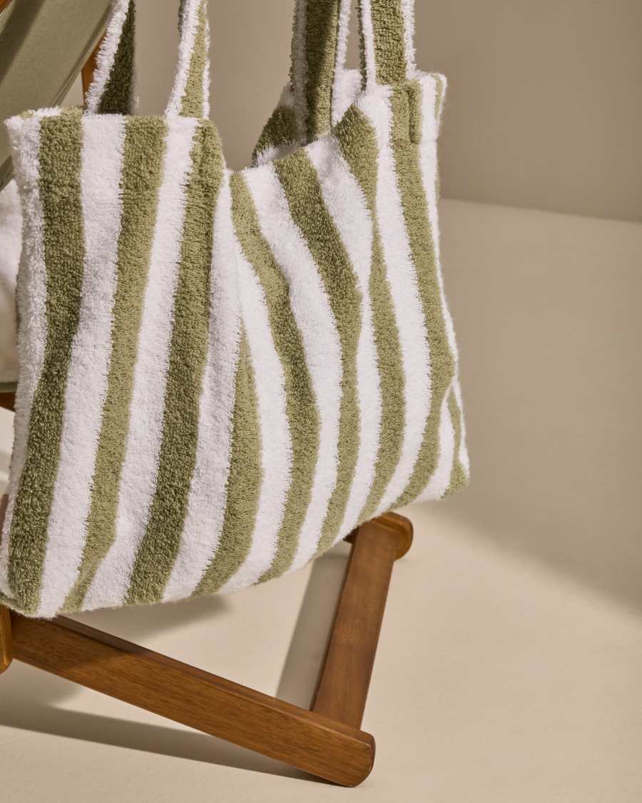 Bossa Nuni de cotó ratlles blanc i verd