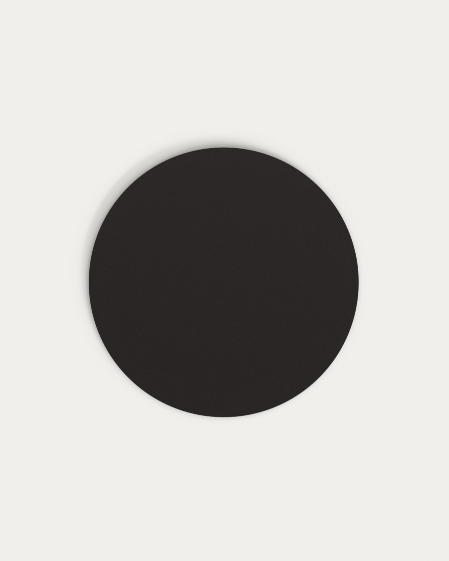 Tiaret round outdoor table top in black, Ø 68 cm